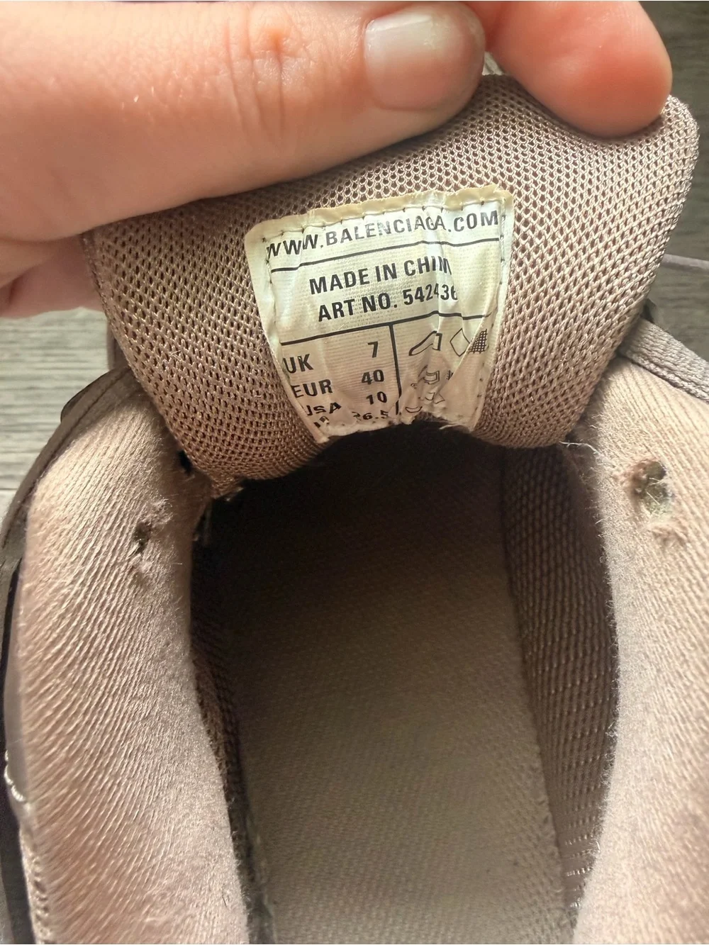 Balenciaga Women's Taupe Multi-Layer Track Sneakers